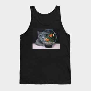 Cat and Fishbowl Tank Top